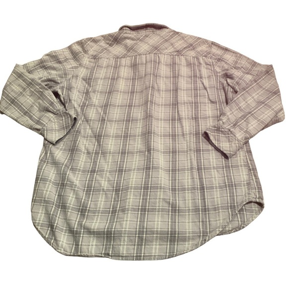 Alexandra Julian Colours Men’s Grey Plaid Flannel Button Up Shirt Size XXL - Picture 5 of 8